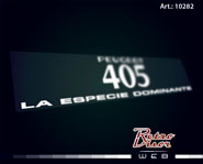 Calco Sticker Decal Peugeot 405 la especie dominante