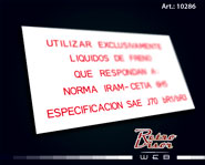 Calco Sticker Decal Peugeot 405 liquido para frenos