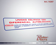 Calco Sticker Decal Diferencial autoblocante