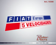 Calco Sticker Decal Fiat Europa 5 velocidades