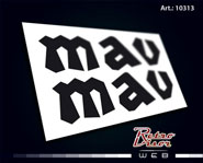 RetroVisor Calco Calcomania Sticker Decal Mau Mau