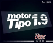 RetroVisor Calco Calcomania Sticker Decal Fiat motor tipo 1.9