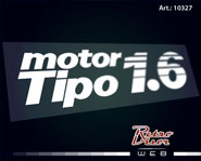 RetroVisor Calco Calcomania Sticker Decal Fiat motor tipo 1.6 cubrecorreas