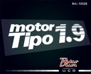 RetroVisor Calco Calcomania Sticker Decal Fiat motor tipo 1.9 cubrecorreas