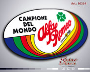 RetroVisor Calco Calcomania Sticker Decal Alfa Romeo Campione del mondo