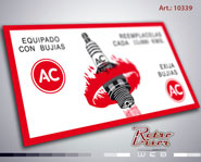 RetroVisor Calco Calcomania Sticker Decal Chevrolet Bujias AC