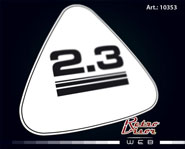 RetroVisor Calco Calcomania Sticker Decal Ford filtro de aire 2.3 taunus