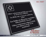 RetroVisor Calco Calcomania Sticker Decal Renault Refrigerante Aire acondicionado