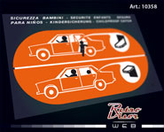 RetroVisor Calco Calcomania Sticker Decal Peugeot Seguro para niños