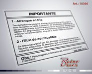 RetroVisor Calco Calcomania Sticker Decal VW Senda Diesel cuidados