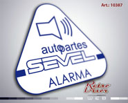 RetroVisor Calco Calcomania Sticker Decal Peugeot SEVEL Alarma