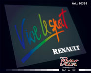 RetroVisor Calco Calcomania Sticker Decal Renault Vive le Sport